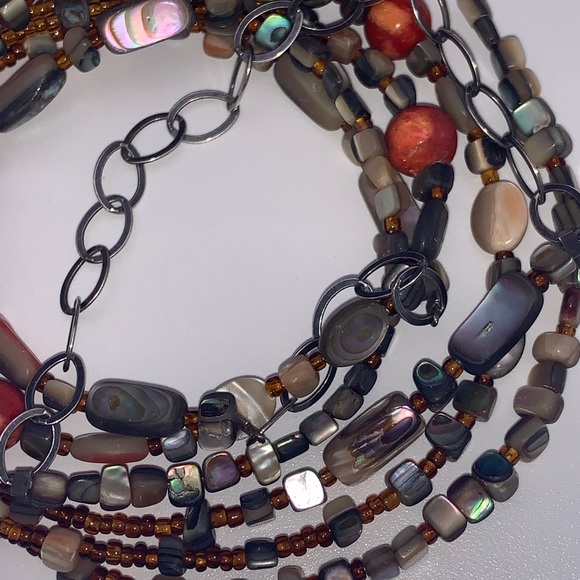 Silpada Vintage Sterling & Coral, Abalone & Shell *FIESTA FUN Necklace - Picture 5 of 14